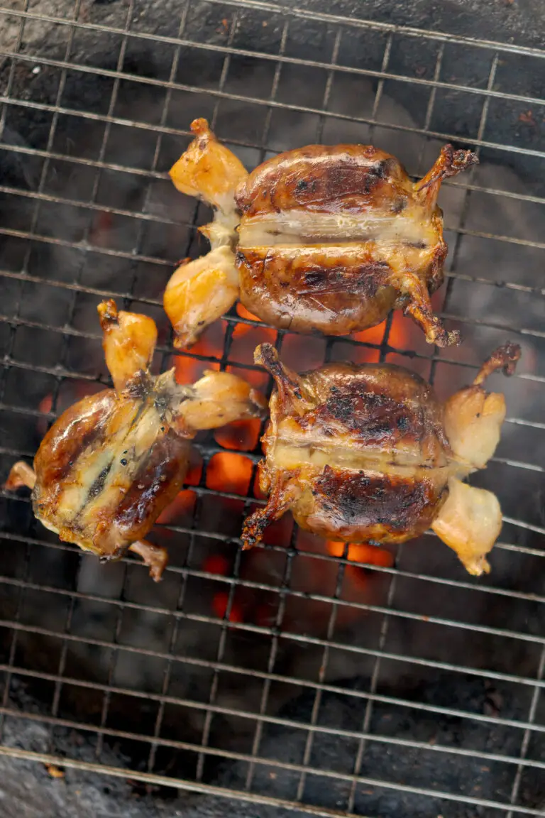 Grilled Cambodian BBQ frog on our Siem Reap street food tour